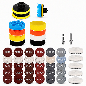 KIT COMPLETO PARA POLIMENTO DE FARÓIS (47 PEÇAS)