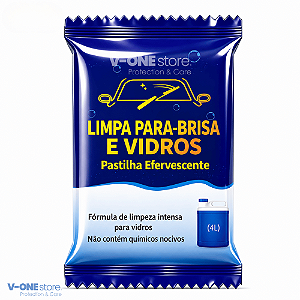 PASTILHA EFERVESCENTE PARA LIMPEZA DE PARA-BRISA - RENDE ATÉ 4 LITROS