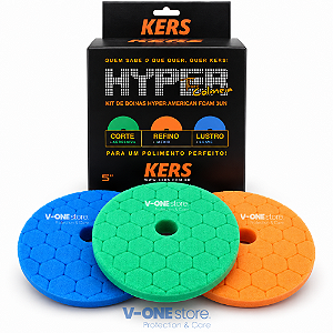 KIT DE BOINAS HYPER 3UN - CORTE - LUSTRO E REFINO 5" KERS