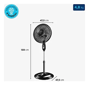 Ventilador Mondial 40cm Coluna Ajustável