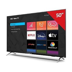 TV 50p SMART AOC LED ROKU 4K WiFi