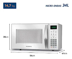 Micro-Ondas Mondial 34L Branco