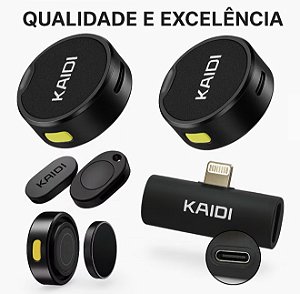 Microfone de Lapela Sem Fio KAIDI KMF4- L – Tipo-Ligthning