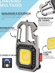 Mini Lanterna LED Tática Recarregável – 5 em 1!