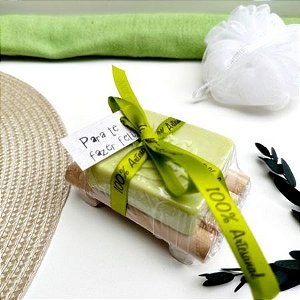 Sabonete Erva Cidreira 100g + Saboneteira Ecológica