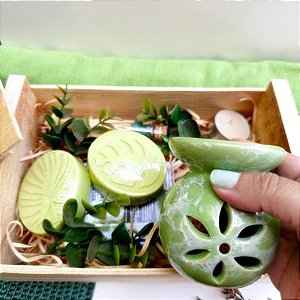 Kit Rechaud Cerâmica Capim Cidreira Aromático