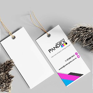 Tag Personalizada couché 250g 4x0 colorido frente