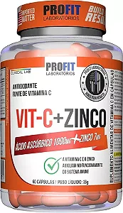 Vitamina C 1000mg + Zinco 7mg - Profit Labs