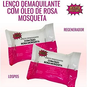 Lenço Demaquilante com Óleo de Rosa Mosqueta 25und