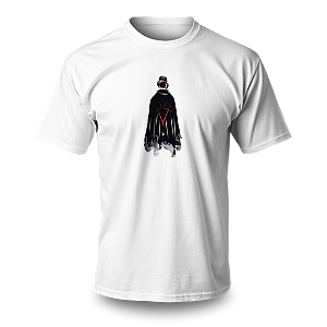Camiseta Umbanda - Estampa Esquerda Capa Preta