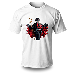 Camiseta Umbanda - Estampa Esquerda Exu Menino Colo