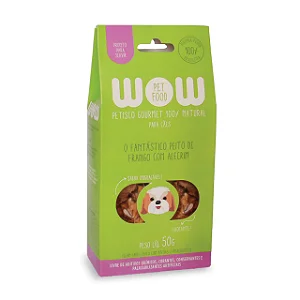Petisco Natural Gourmet para Cães Frango e Alecrim - WOW Pet Food