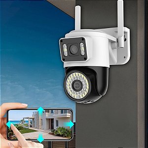 Camera IP Externa Wifi Dupla 2 Em 1 , Yoosee