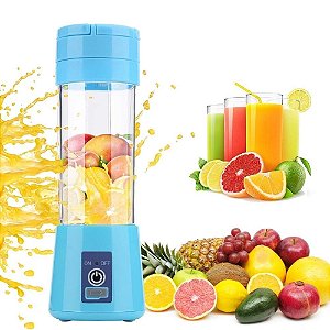 Mini Liquidificador Mixer Juice Garrafa Portátil USB Recarregável – 6 Lâminas