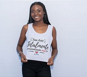 Cropped Feminina Branca Personalizada