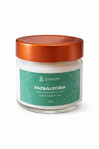 Vela aromática com óleos essenciais Paz e alegria 150g
