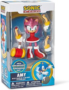 Sonic The Hedgehog Bonecos de 10 cm, Sonic Classic Sonic e Amy