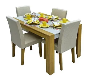 Conjunto Sala de Jantar Grace 1,30x0,90 m