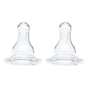 Pacote com 25 bicos de Mamadeira 100% Silicone Redonda 013