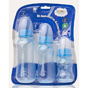 Kit Mamadeiras 938 Acinturadas BIco Assimétrico - Com 3un