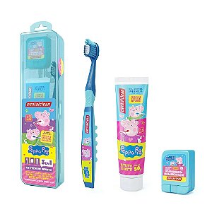 Kit Premium Peppa Pig - 3 em 1 - Dentalclean