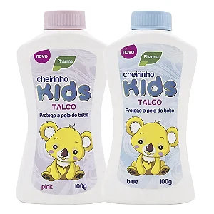 Talco Infantil Cheirinho Kids - Azul ou Rosa