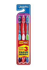 Escova de Dente PopMax c/3 - Macia - JadePro