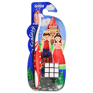 Escova de Dente Fantasy Infantil + mini Cubo Mágico - Green