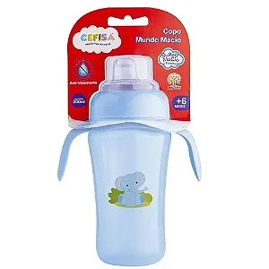 Copo 818 Mundo Macio Com Alça - ANTI-VAZAMENTO - 330ml