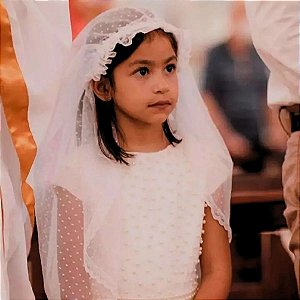 Véu com tiara Infantil Primeira Comunhão ou Missa