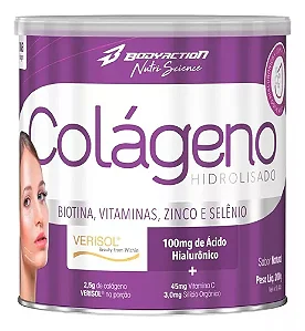 Colágeno hidrolisado - acido hialurônico 200g bodyaction uva