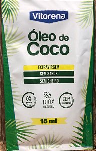 Óleo de coco extra virgem Vitorena 15ml - sachê
