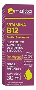Vitamina B12 Líquida Maltta Nutrition - Frutas vermelhas 30ml