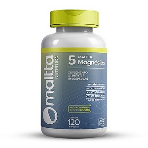 Maltta nutrition 5 magnésios - 120 cápsulas