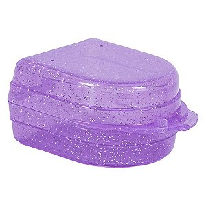 Caixa para Aparelho Ortodôntico Lilás Glitter - Indusbello
