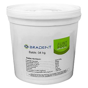 Gesso Especial Balde Flint Rock Branco 4kg - Bradent