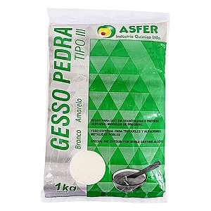 Gesso Especial Pedra Tipo Iii Amarelo 1kg - Asfer
