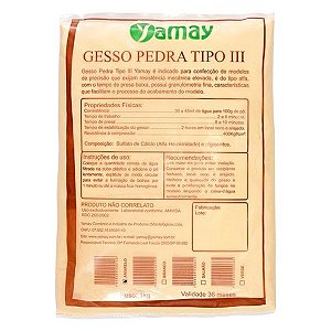 Gesso Especial Pedra Tipo Iii Amarelo - Yamay