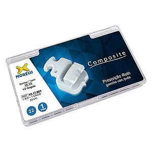 Kit de Bráquetes 01 Caso Prescrição Roth - Composite .022 - Gancho Can./prés 10.17.901 - Morelli