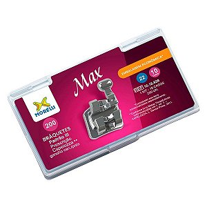 Kit de Bráquetes 10 Casos Prescrição Capelozza - Max Padrão Iii .022 - Gancho Can./prés 10.19.936 - Morelli