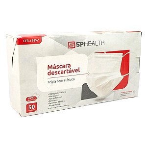 Máscara Descartável Tripla com Clipe Nasal - Spodonto