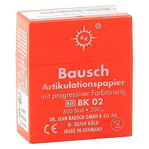Papel Carbono 300 Tiras Vermelho 200 Micras - Bausch