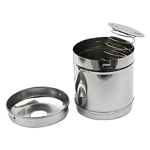 Porta Algodão Limpo Inox - Fava
