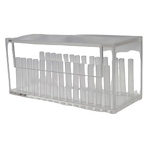 Porta Fio Niti 14 Dezenas com Tampa Dupla Chave P08 Cristal - Ortoguaru