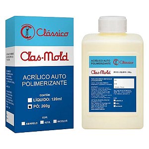 Resina Acrílica Autopolimerizável Clas Mold Pó 200grs - Classico