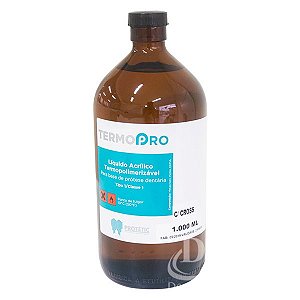 Resina Acrílica Termopolimerizável Termopro com Crosslink 250ml - Protetic