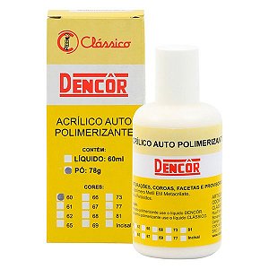 Resina Acrílico Autopolimerizável Dencor Pó 78g - Classico