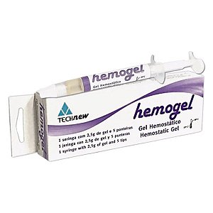 Solução Hemostática Hemogel 1 Seringa 2,5g e 5 Ponteiras - Technew