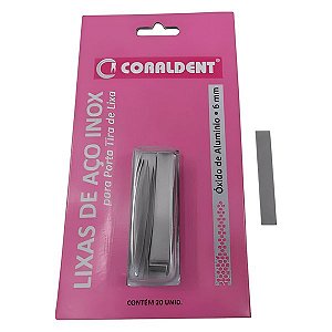 Tira de Lixa de Aço Inox Monoface 6mm - Coraldent