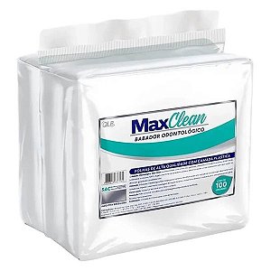 Babador Descartavel Branco com 100 Unidades - Maxclean